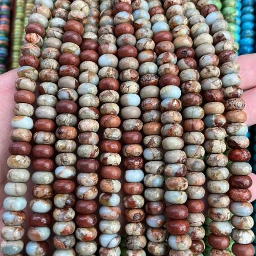 Gemstone Jewelry Beads, Impression Jasper, Abacus, Natural & DIY, more colors for choice, 5x8mm, Approx 78PCs/Strand, Sold By Strand