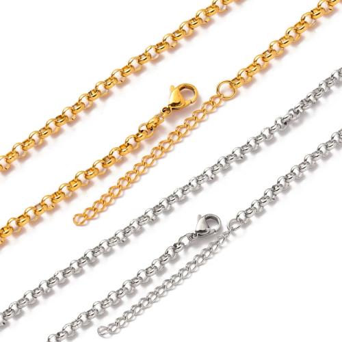 Stainless Steel Jewelry Chain, 304 Stainless Steel, Vacuum Ion Plating, DIY & different size for choice, more colors for choice, 5PCs/Bag, Sold By Bag