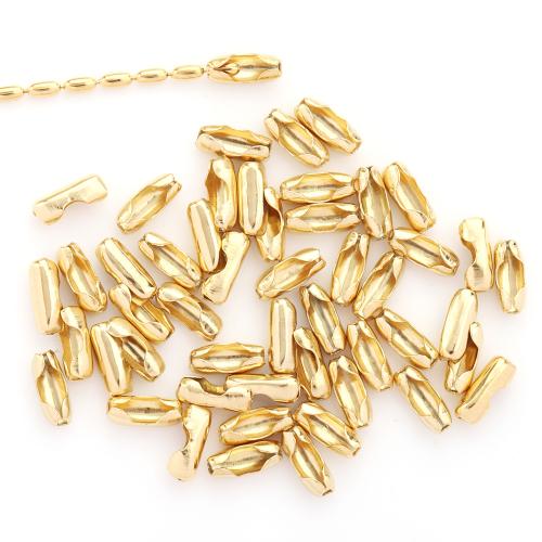 304 Stainless Steel Ball Chain Connector, Vacuum Ion Plating, DIY & different size for choice, golden, Approx 100PCs/Bag, Sold By Bag