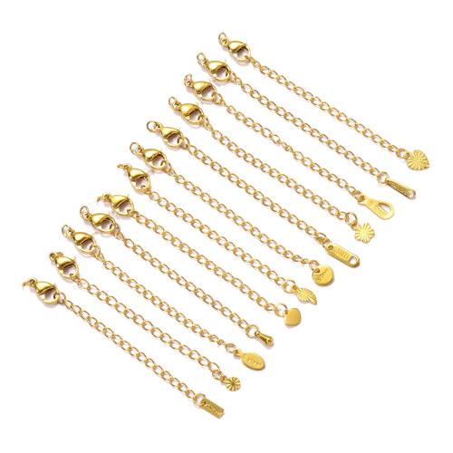 Stainless Steel Extender Chain, 304 Stainless Steel, Vacuum Ion Plating, DIY, more colors for choice, Length:5 cm, Approx 100PCs/Bag, Sold By Bag