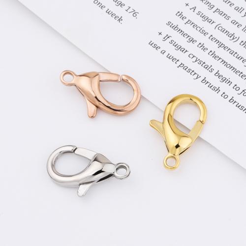 Stainless Steel Lobster Claw Clasp, 304 Stainless Steel, plated, DIY, more colors for choice, 100PCs/Bag, Sold By Bag