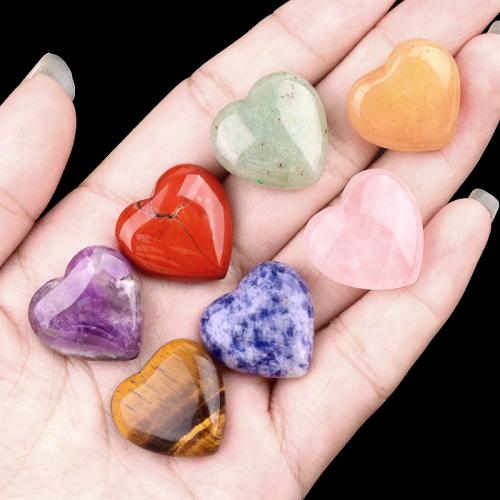 Fashion Decoration, Natural Stone, Heart, fashion jewelry, more colors for choice, 7PCs/Bag, Sold By Bag