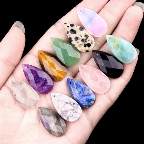 Gemstone Pendants Jewelry, Natural Stone, Teardrop, DIY & different materials for choice, more colors for choice, Sold By PC