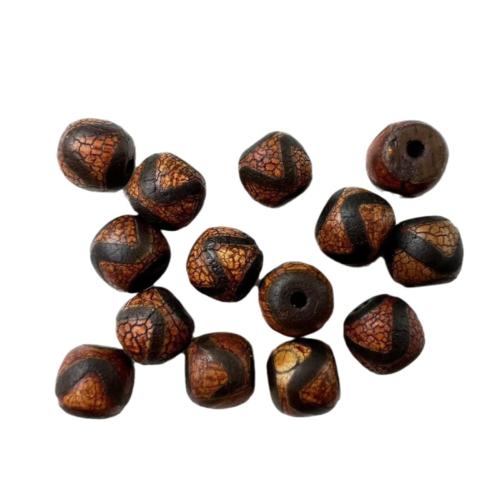 Natural Tibetan Agate Dzi Beads, DIY, grey, 12x11mm, Sold By PC