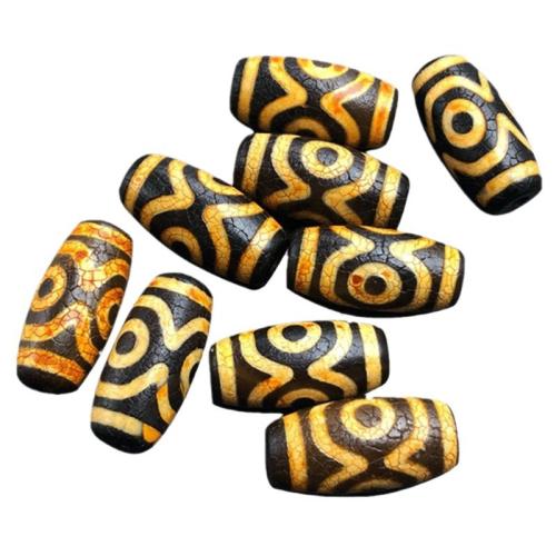 Natural Tibetan Agate Dzi Beads, Antique finish, DIY, 30x14mm, Sold By PC