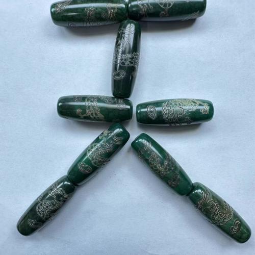 Natural Tibetan Agate Dzi Beads, DIY, 14x40mm, Sold By PC