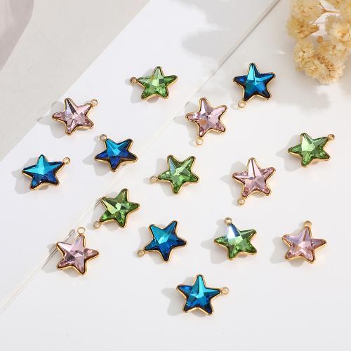 Stainless Steel Pendants, 304 Stainless Steel, Vacuum Ion Plating, DIY & with rhinestone, more colors for choice, 13x13mm, Sold By PC