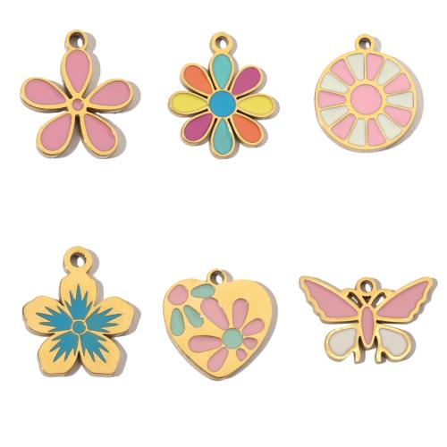 Stainless Steel Pendants, 304 Stainless Steel, Vacuum Ion Plating, DIY & enamel, more colors for choice, Sold By PC