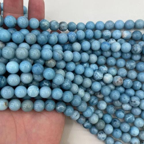 Perles bijoux en pierres gemmes, Larimar, Rond, naturel & DIY & normes différentes pour le choix, bleu, Vendu par brin