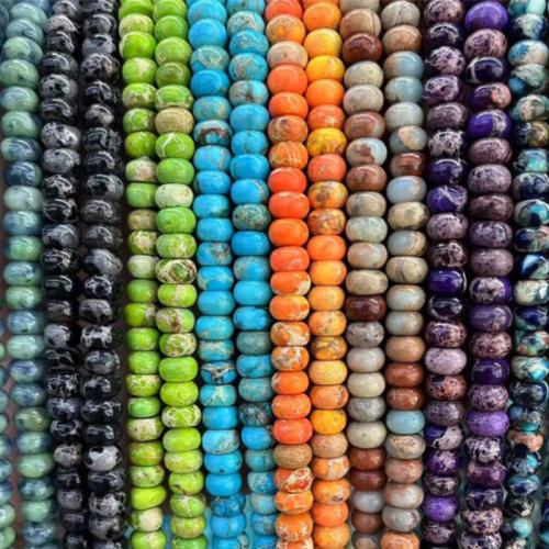 Gemstone Jewelry Beads, Impression Jasper, Abacus, natural & DIY, more colors for choice, 4x6mm, Approx 90PCs/Strand, Sold By Strand