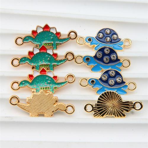 Animal Tibetan Style Connector, gold color plated, Different Shape for Choice & DIY & enamel & with rhinestone, more colors for choice, nickel, lead & cadmium free, Approx 100PCs/Bag, Sold By Bag