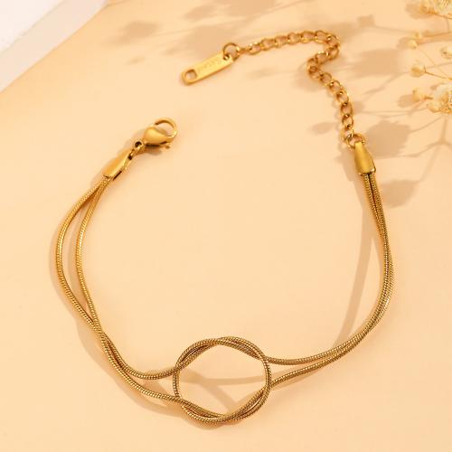 Stainless Steel Jewelry Bracelet, 304 Stainless Steel, with 6cm extender chain, Vacuum Ion Plating, fashion jewelry & Unisex, golden, Length:Approx 15 cm, Sold By PC