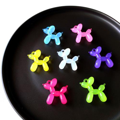 Acrylic Pendants, Dog, DIY, more colors for choice, 35x34x12mm, 100PCs/Bag, Sold By Bag