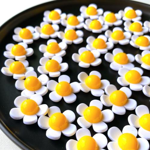 Mobile Phone DIY Decoration, Acrylic, Flower, 25mm, 100PCs/Bag, Sold By Bag