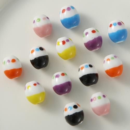 Porcelain Jewelry Beads, DIY, more colors for choice, 10x12mm, 100PCs/Bag, Sold By Bag