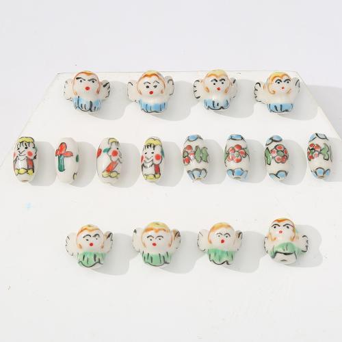 Porcelain Jewelry Beads, DIY & different designs for choice, more colors for choice, 100PCs/Bag, Sold By Bag