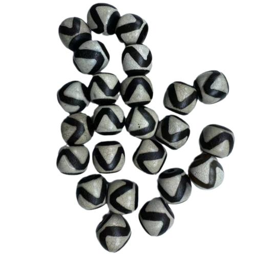 Natural Tibetan Agate Dzi Beads, DIY, black, 13x10mm, Sold By PC