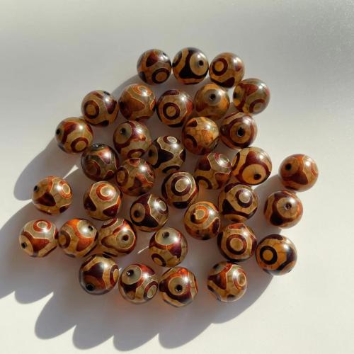 Natural Tibetan Agate Dzi Beads, Antique finish, DIY, 14mm, Sold By PC