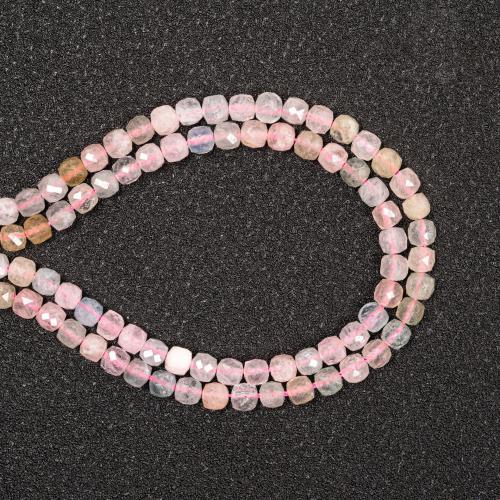 Gemstone Jewelry Beads, Morganite, Maple Leaf, DIY, pink, 4x4mm, Sold Per Approx 38 cm Strand