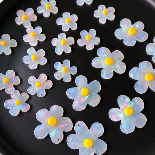 Acrylic Pendants, Flower, DIY & different size for choice, more colors for choice, 100PCs/Bag, Sold By Bag