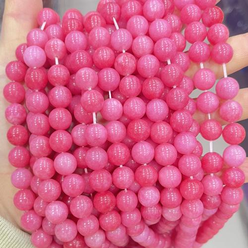 Gemstone Jewelry Beads, Morganite, Round, DIY & different size for choice, pink, Sold By Strand