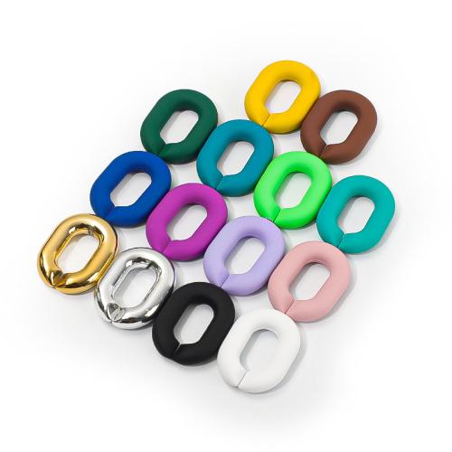 Acrylic Linking Ring, DIY, more colors for choice, 24x18mm, 100PCs/Bag, Sold By Bag