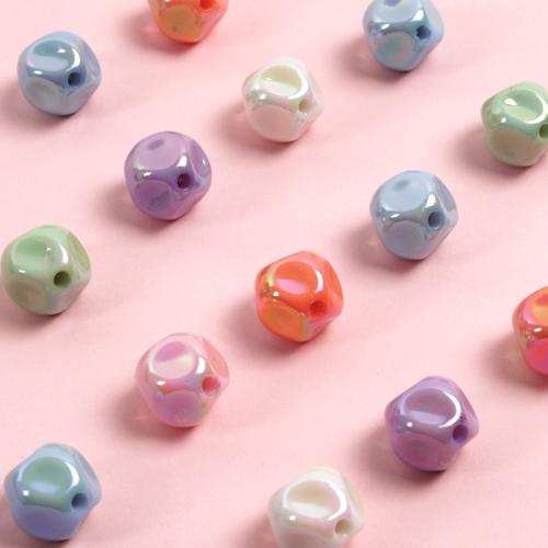 Plated Acrylic Beads, DIY, more colors for choice, 16mm, Hole:Approx 3mm, 50PCs/Bag, Sold By Bag