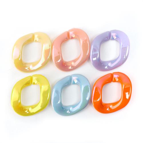 Acrylic Linking Ring, DIY, mixed colors, 29x24mm, 200PCs/Bag, Sold By Bag