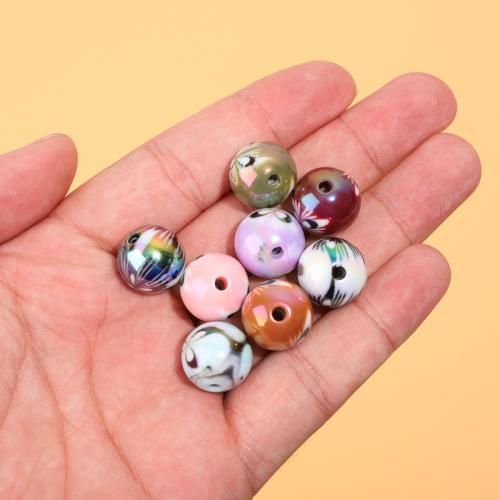 Resin Jewelry Beads, Round, DIY, more colors for choice, 16x16mm, Hole:Approx 3mm, 100PCs/Bag, Sold By Bag