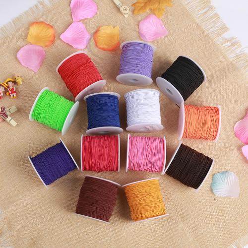 Elastic Thread, Polyester, with Elastic Thread, DIY, more colors for choice, 1mm, Approx 100m/Spool, Sold By Spool