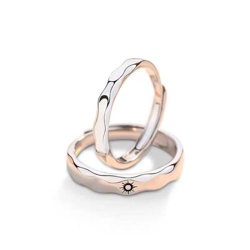 925 Sterling Silver Couple Ring, adjustable & different styles for choice & for couple, US Ring Size:6-10, Sold By PC