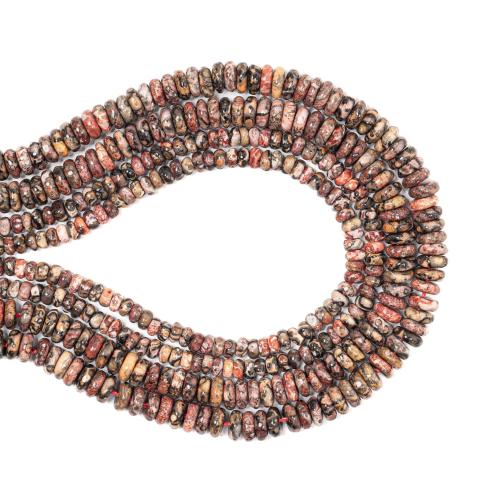 Gemstone Jewelry Beads, Leopard Skin Stone, Flat Round, DIY & different size for choice, red, Sold Per Approx 38 cm Strand