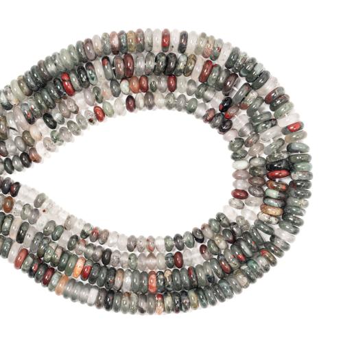 Perles bijoux en pierres gemmes, Bloodstone africain, Plat rond, DIY & normes différentes pour le choix, couleurs mélangées, Vendu par Environ 38 cm brin