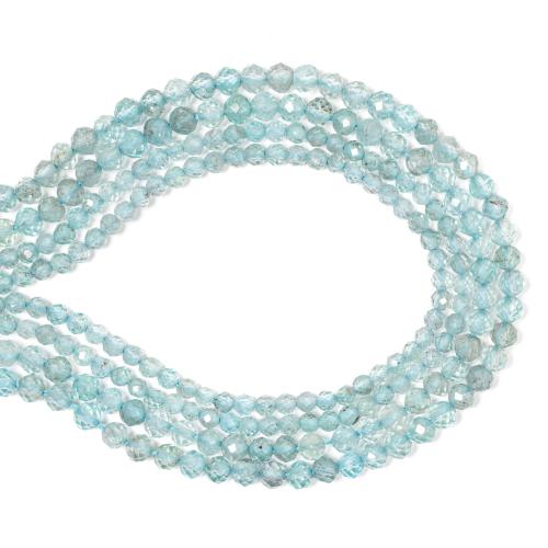 Gemstone Jewelry Beads, Apatites, DIY & different size for choice & faceted, light blue, Sold By Strand