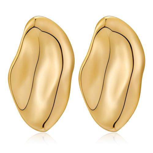 Brass Stud Earring, gold color plated, fashion jewelry, golden, nickel, lead & cadmium free, Sold By Pair