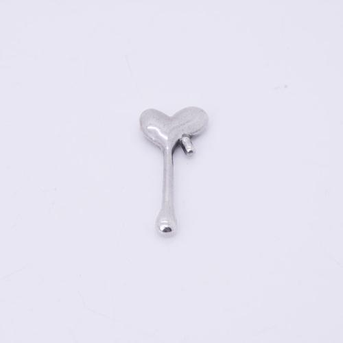 Stainless Steel Earring Stud Component, 304 Stainless Steel, silver color plated, DIY, silver color, 16x37mm, 100PCs/Bag, Sold By Bag