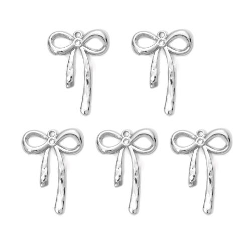 Stainless Steel Pendants, 304 Stainless Steel, Bowknot, plated, DIY, more colors for choice, 28x40mm, 10PCs/Bag, Sold By Bag