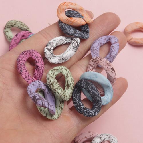 Acrylic Linking Ring, DIY, more colors for choice, 21x30mm, 100PCs/Bag, Sold By Bag