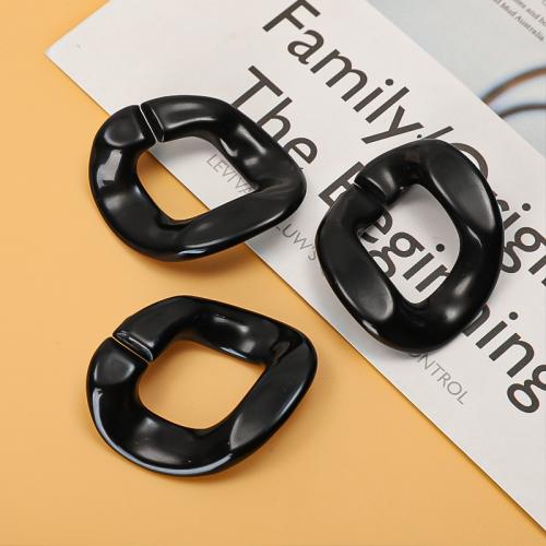 Acrylic Linking Ring, DIY, more colors for choice, 39x31mm, 100PCs/Bag, Sold By Bag