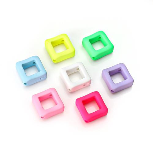 Acrylic Beads, Square, DIY, more colors for choice, 18x18mm, 100PCs/Bag, Sold By Bag