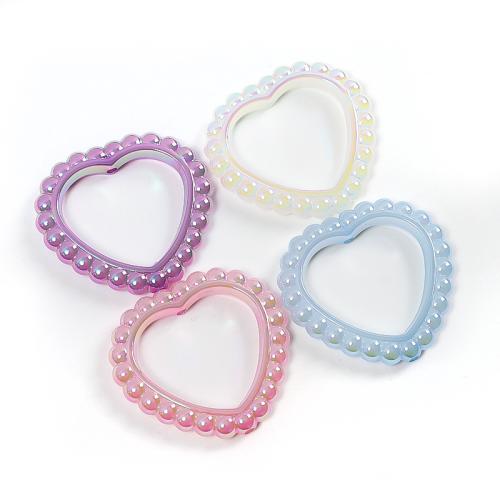 Acrylic Pendants, Heart, DIY, more colors for choice, 40x37mm, 500PCs/Bag, Sold By Bag