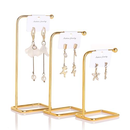 Iron Earring Display, different styles for choice, gold, Sold By PC