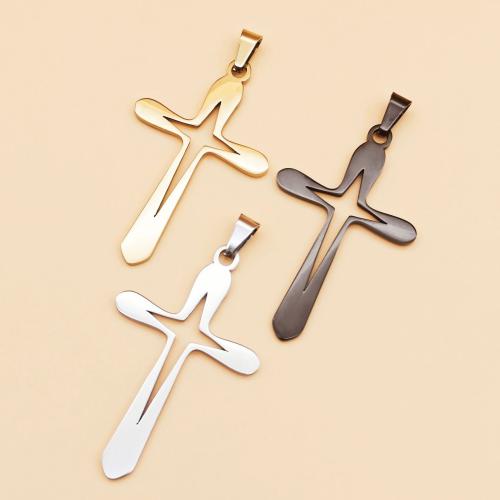 Stainless Steel Cross Pendants, 304 Stainless Steel, plated, DIY, more colors for choice, Sold By PC