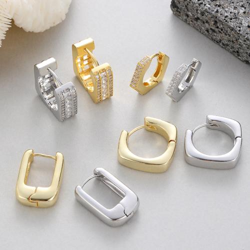 Brass Huggie Hoop Earring, plated, different styles for choice & for woman & with rhinestone, more colors for choice, nickel, lead & cadmium free, Sold By Pair