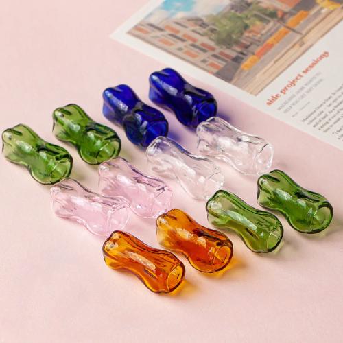 Fashion Glass Beads, DIY, more colors for choice, 13x30mm, 2PCs/Bag, Sold By Bag