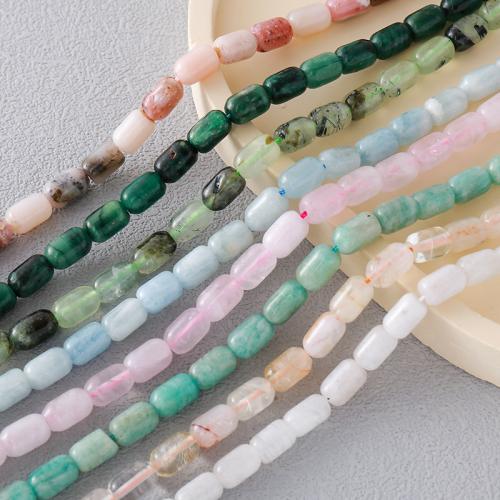 Gemstone Jewelry Beads, Natural Stone, DIY & different materials for choice, more colors for choice, 6x9mm, Approx 42PCs/Strand, Sold By Strand