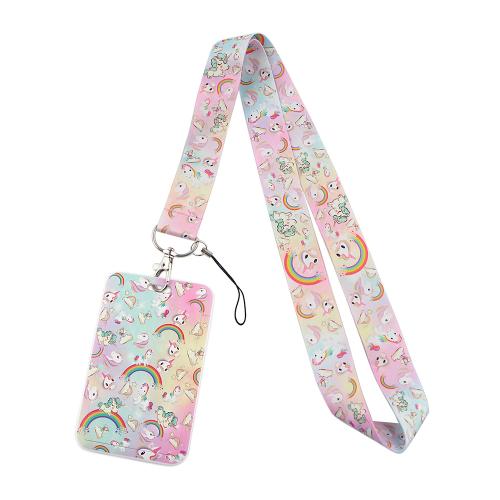 Lanyard card Holder, Polypropylene(PP), with Polyester, 2 pieces & DIY & different designs for choice, Sold By Set