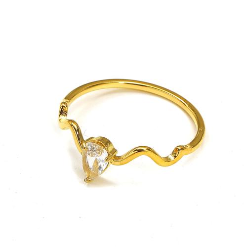 Anillo de dedo del acero inoxidable del Zirconia cúbico, acero inoxidable 304, con cúbica circonia, diverso tamaño para la opción & para mujer, más colores para la opción, Vendido por UD