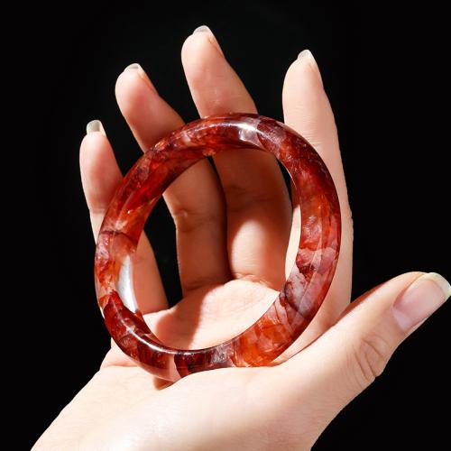 Red Marble Glue Stone Bangle, handmade, natural & different size for choice & for woman, Sold By PC