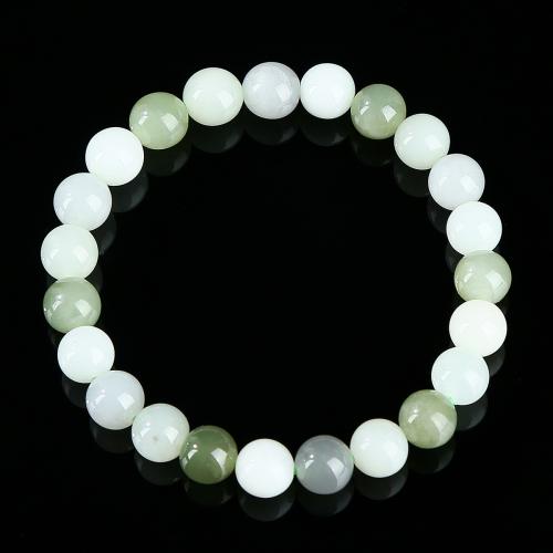 Jasper Stone Bracelet, Round, handmade, natural & for woman, beads length 7-8mm, Length:Approx 6 Inch, Sold By PC